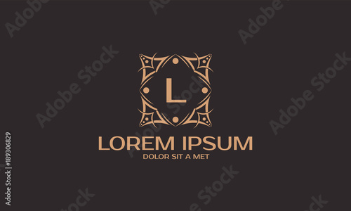 Luxury monogram letter L initials logo. Universal Ornament initial symbol icon Vector vector