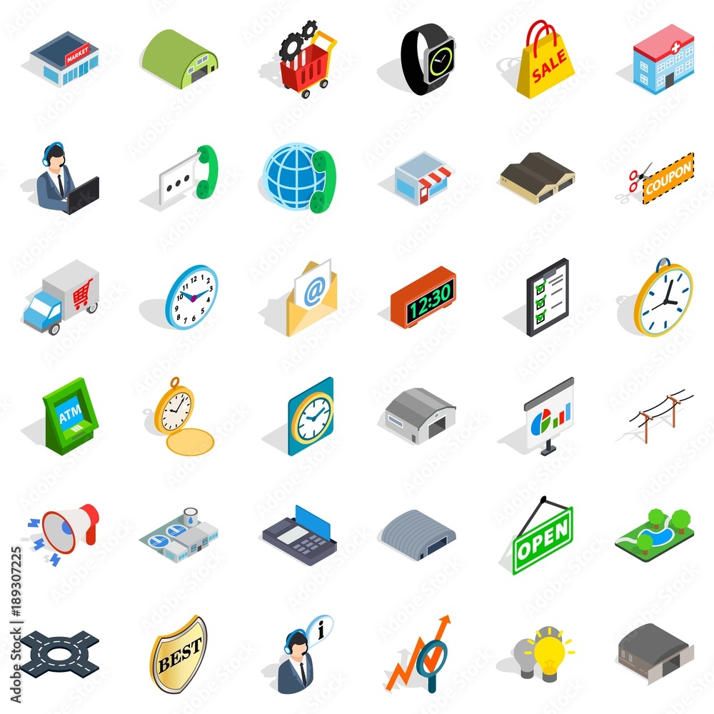Transport icons set, isometric style Transport icons set, isometric style