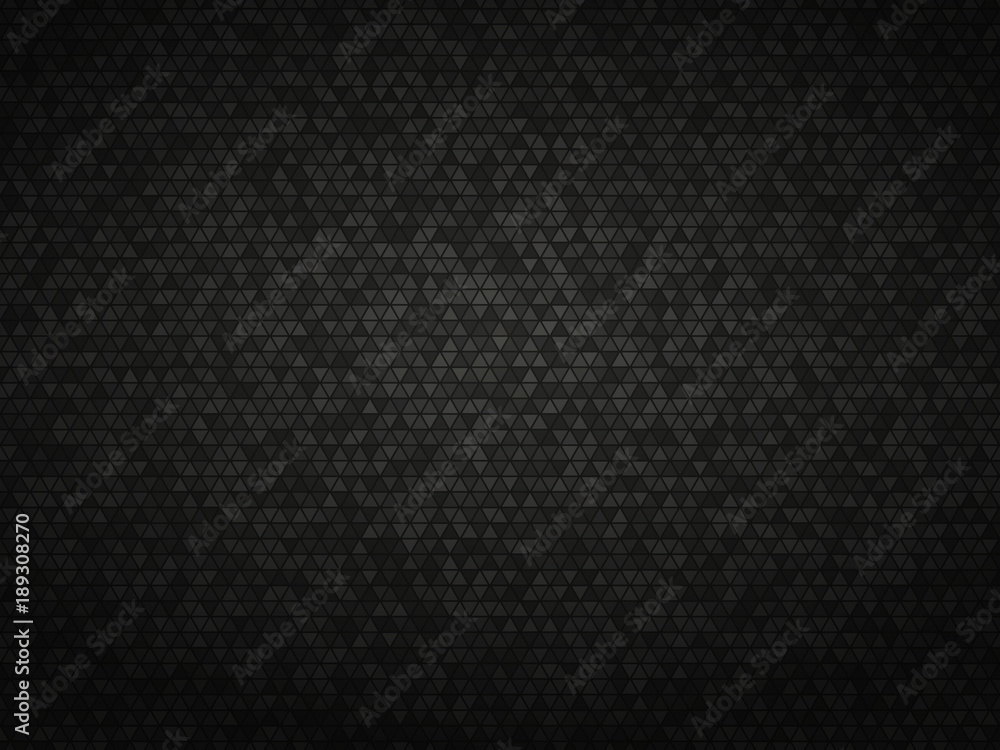 black triangle tiles  pattern, vector background