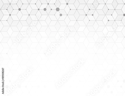 gray medical molecules connection background vector