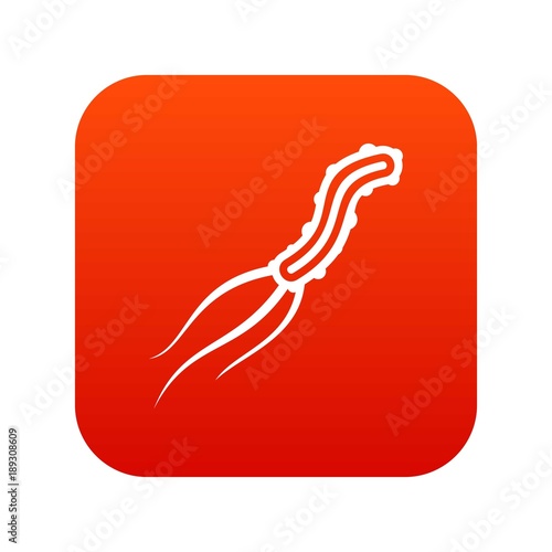 Dangerous virus icon digital red