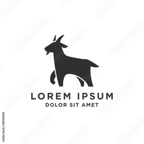 Goat Simple Logo Template Design