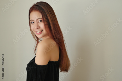 portrait of happy smiling asian woman