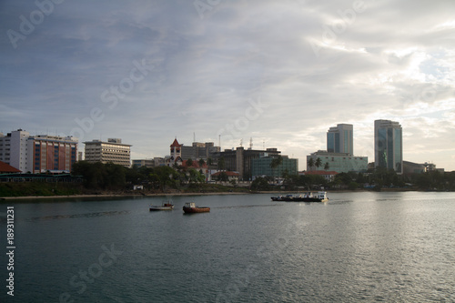 dar es salaam view form the ferry boat