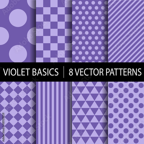 Vector drawings. 2018 The color of the year. Modern minimal backgrounds. Different sizes of spots, lines, squares