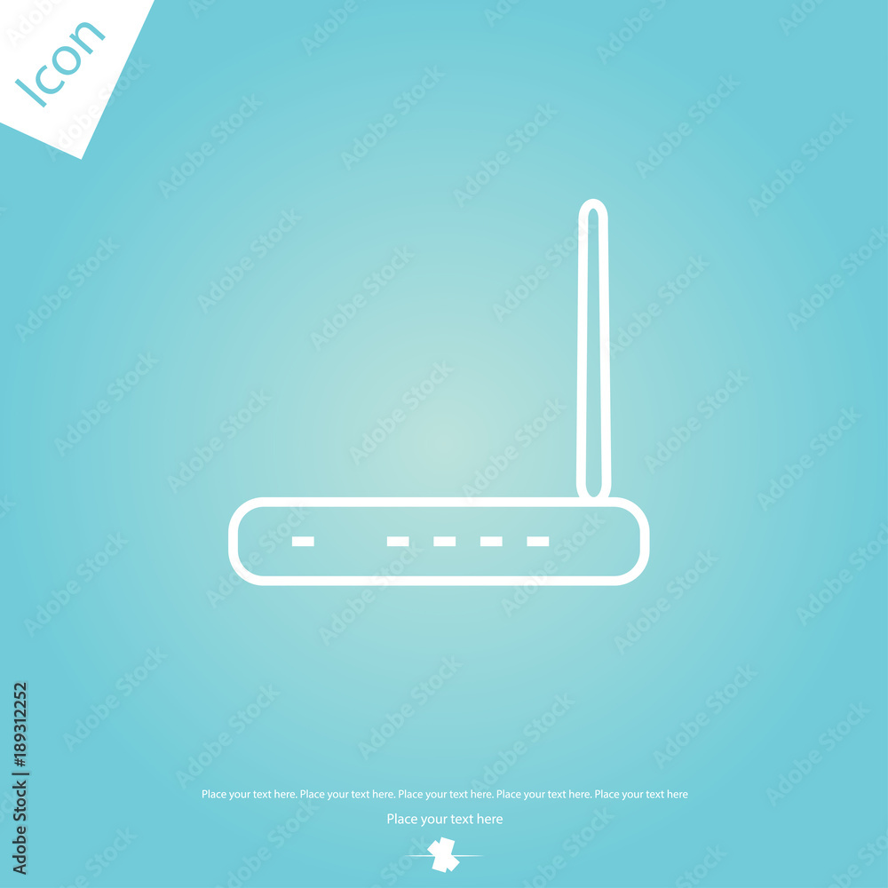 Modem vector icon, wifi router symbol. Modem vector icon, wifi router symbol.