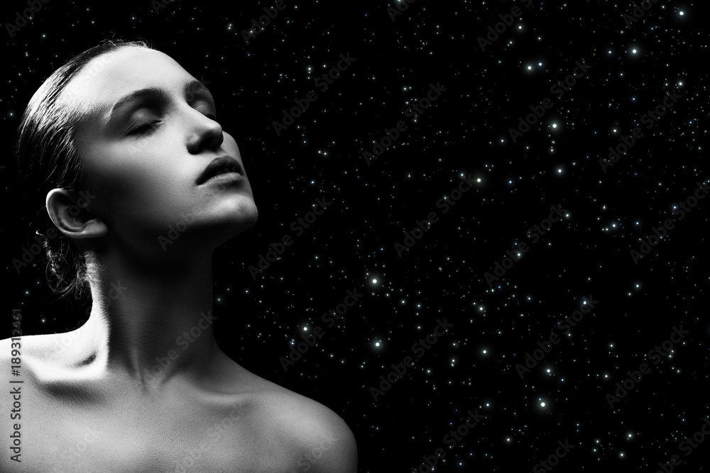 woman with stars woman with stars