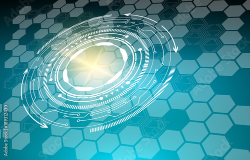 
Vector background, technology concept, high-tech communication.