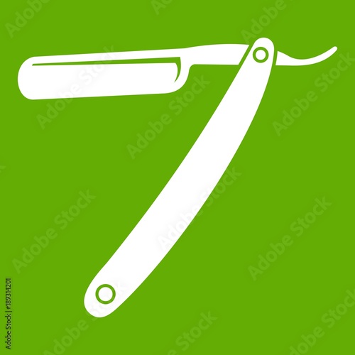 Razor blade icon green