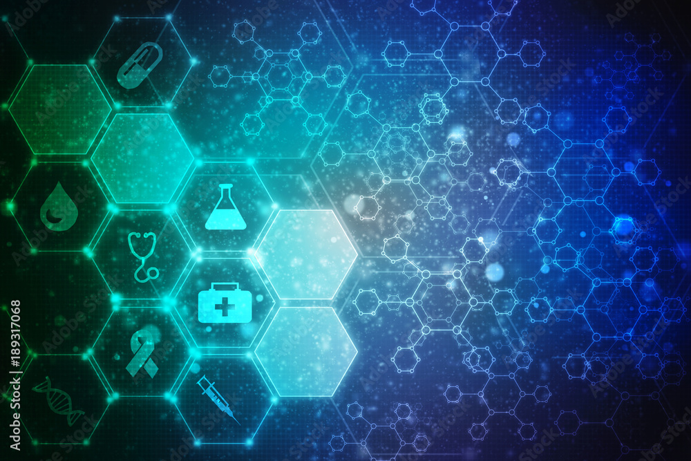 2D illustration medical structure background 2D illustration medical structure background
