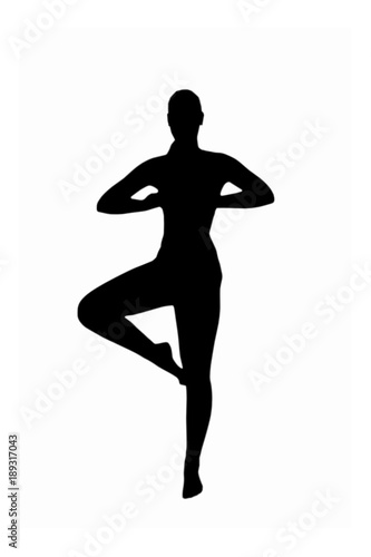 Vektor frau beim yoga