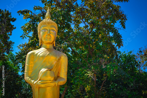 The Gold Statue of Buddha  Wednesday  in Pattaya  Thailand