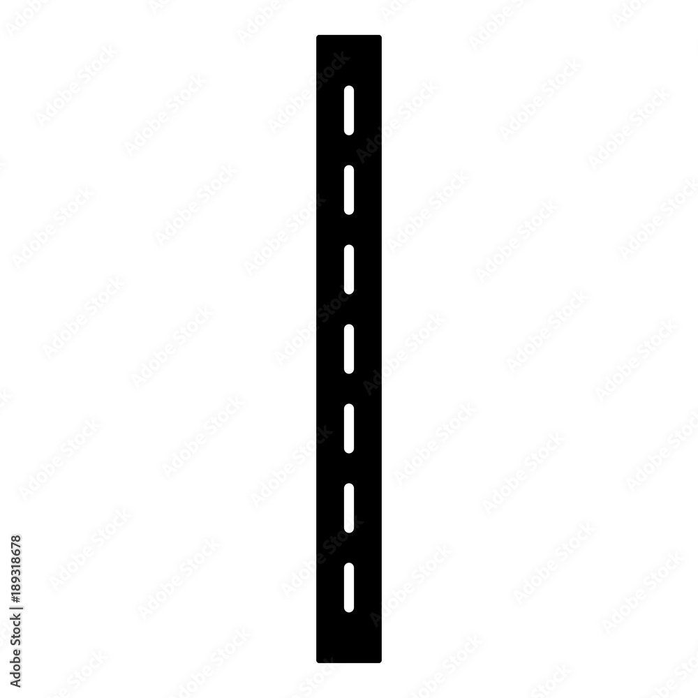 Single-lane road icon, simple style.