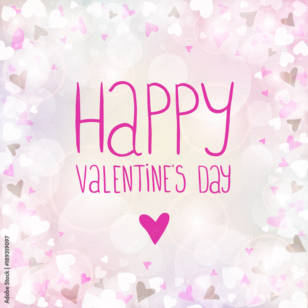 Vector pink background for Valentines day