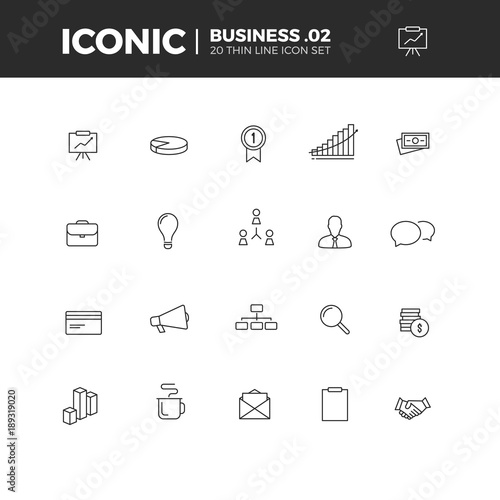 Business Iconic Icon Set 2