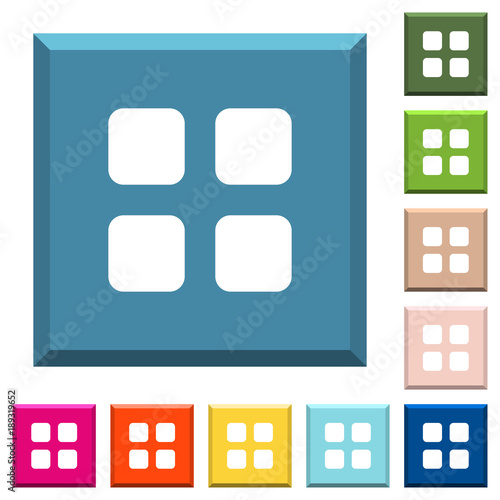 Large thumbnail view mode white icons on edged square buttons