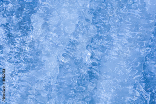 Background of Blue ice with a wavy structure