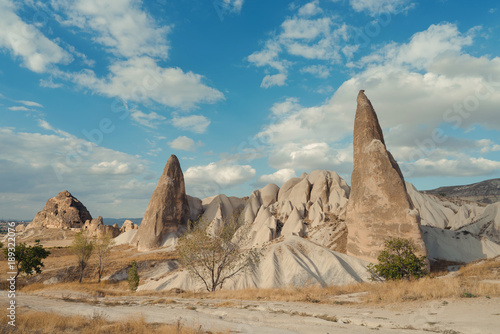 landscape, bizarre stones in the valley of Cappadocia