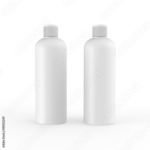 Cosmetic bottle mock-up on isolated white background, 3d illustration photo
