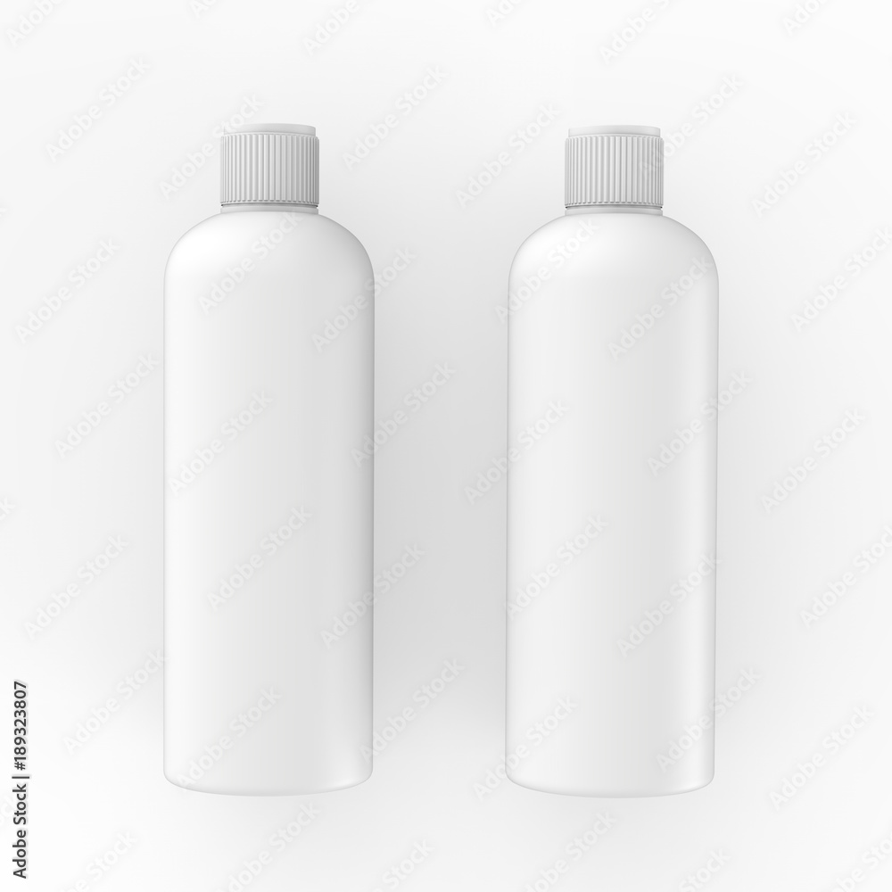 Cosmetic bottle mock-up on isolated white background, 3d illustration Cosmetic bottle mock-up on isolated white background, 3d illustration