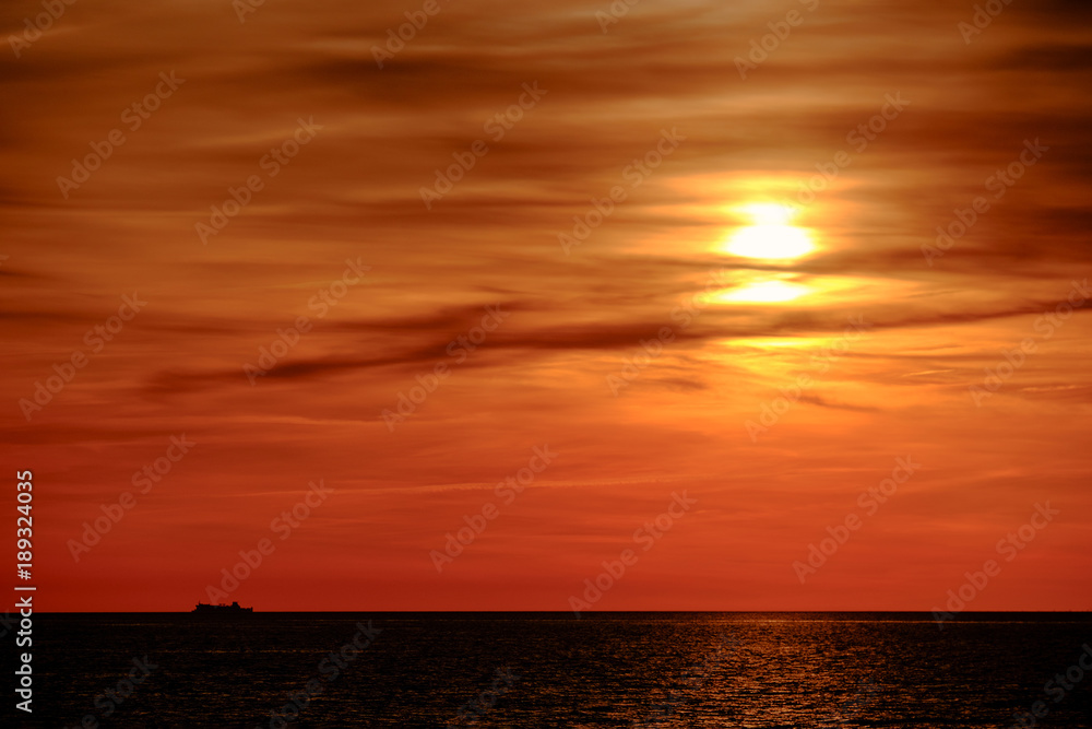 Fototapeta premium Abends an der Ostsee