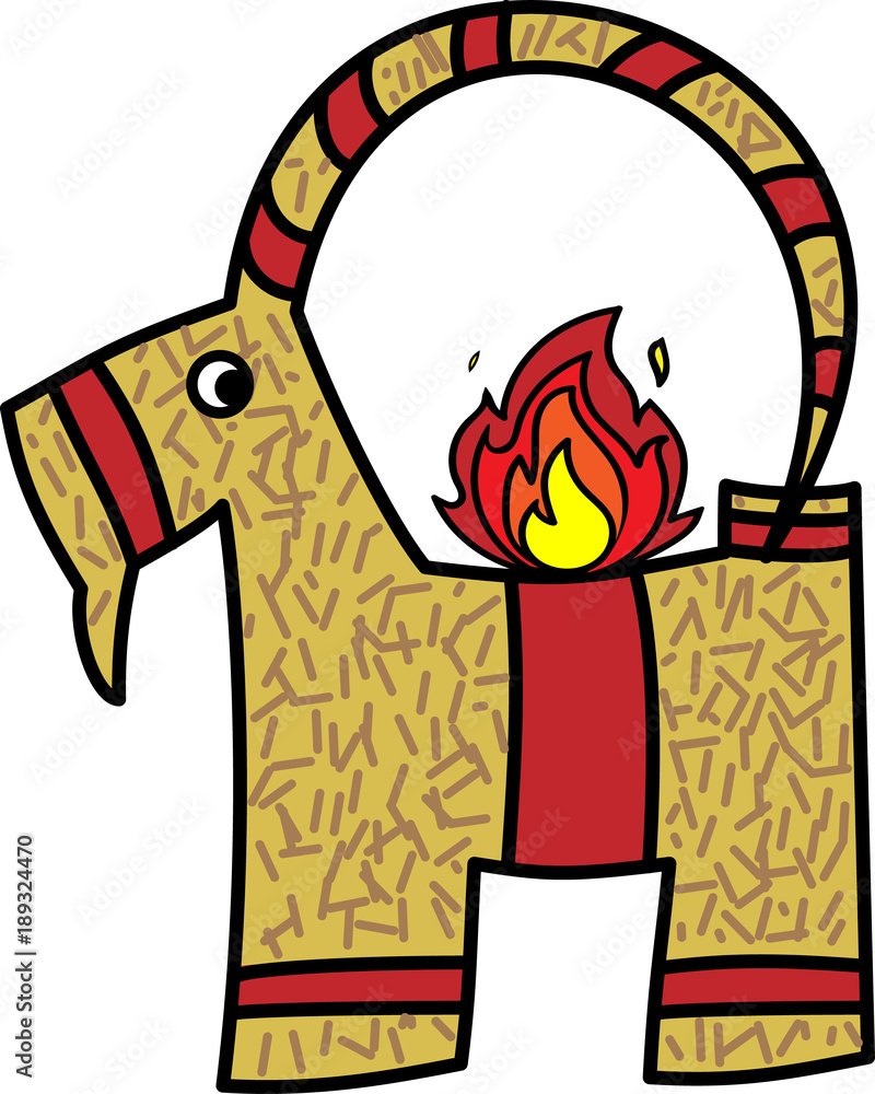 Swedish straw goat, Goat from Gävle, Gavle Goat is burning Stock