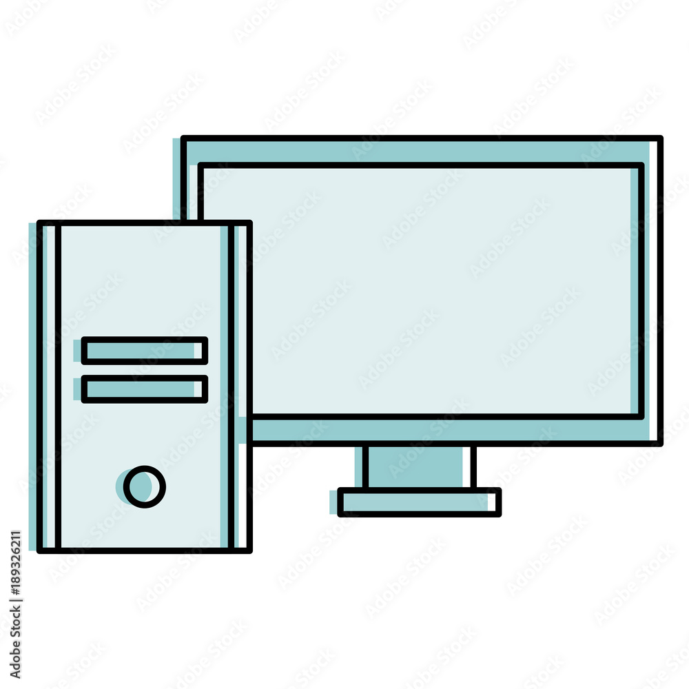 computer desktop isolated icon vector illustration design