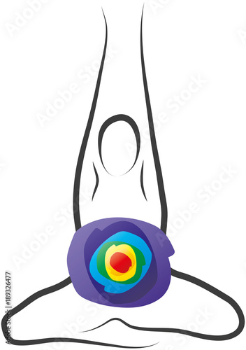 Logo - Silhouette für Yoga, Meditation, Konzentration und Mantra, Entspannung, Ausgleich, Achtsamkeit und Heilung