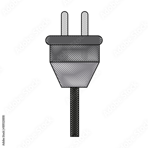 Electric plug isolated icon vector illustration graphic design