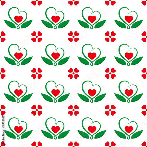 Wallpaper Mural Valentines day seamless pattern Torontodigital.ca