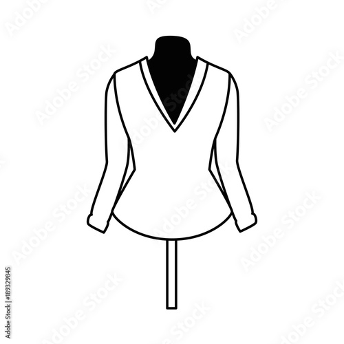 elegant blouse for women in manikin vector illustration design