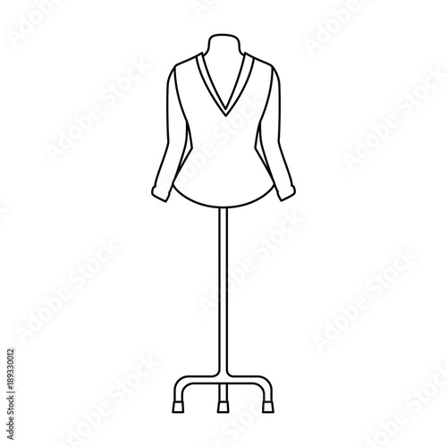 elegant blouse for women in manikin vector illustration design