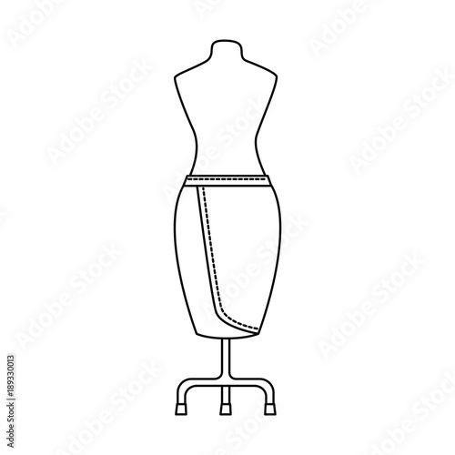 elegant skirt for woman in manikin vector illustration design