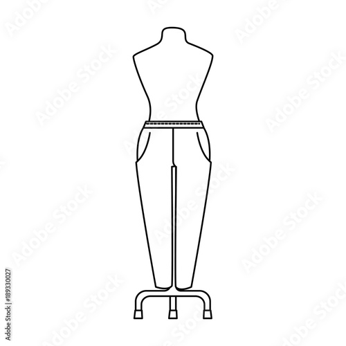 elegant pants for women in manikin vector illustration design