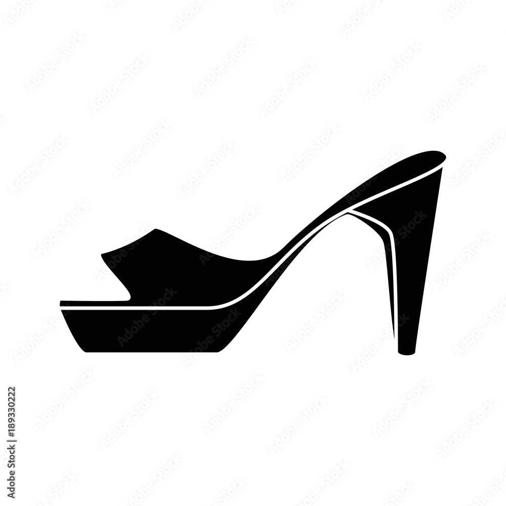 elegant heeled sandals icon vector illustration design elegant heeled sandals icon vector illustration design