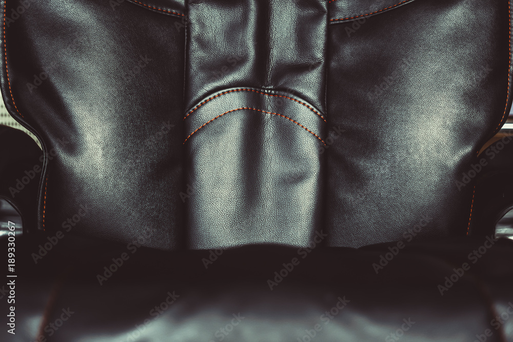 Obraz premium black leather massage chair