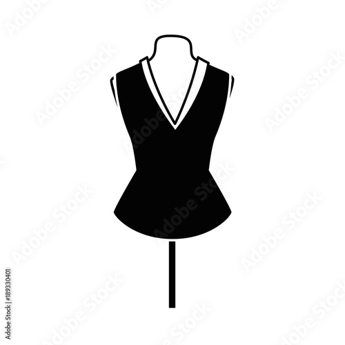 elegant blouse for women in manikin vector illustration design