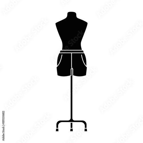 elegant pants for women in manikin vector illustration design