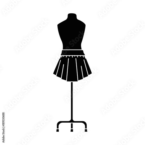elegant skirt for woman in manikin vector illustration design