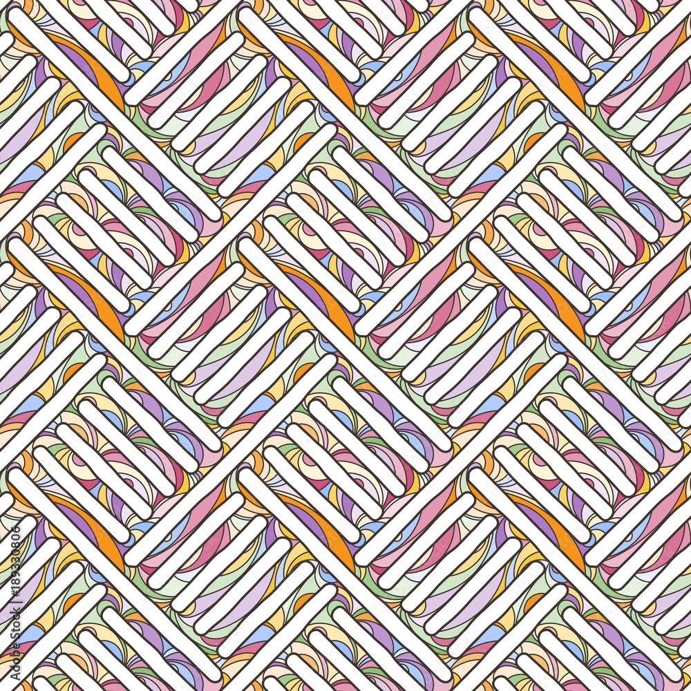 Fototapeta premium Vector abstract decorative braided background with ornate ornament