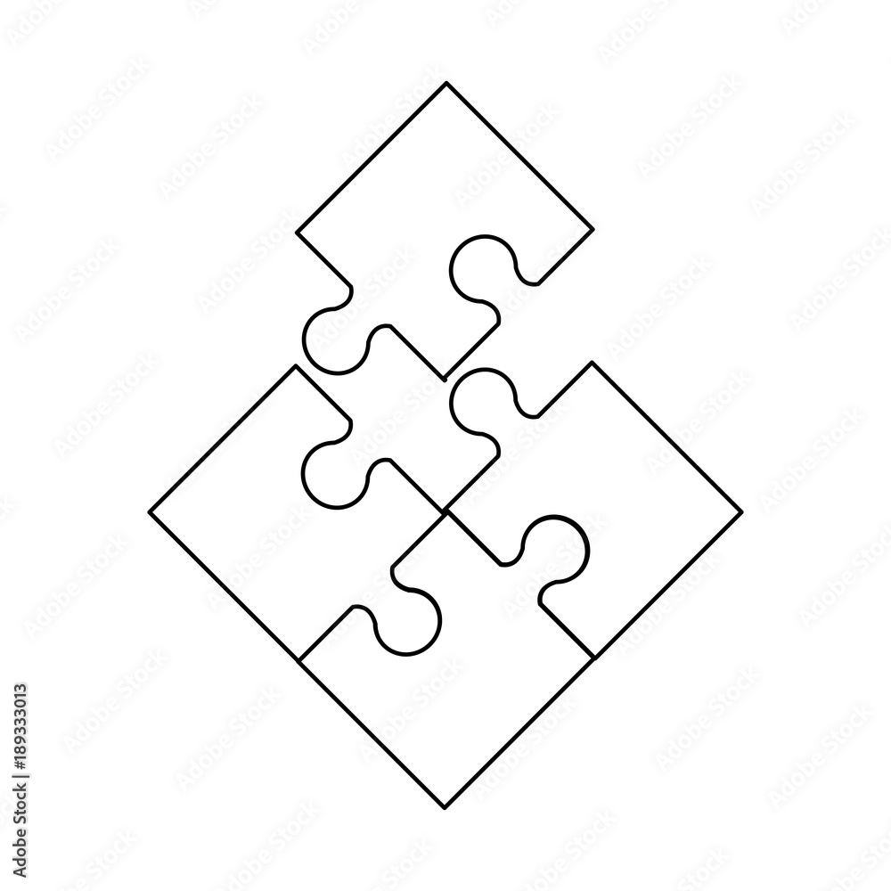 Jigsaw puzzle symbol icon vector illustration graphic design  Stock-Vektorgrafik | Adobe Stock