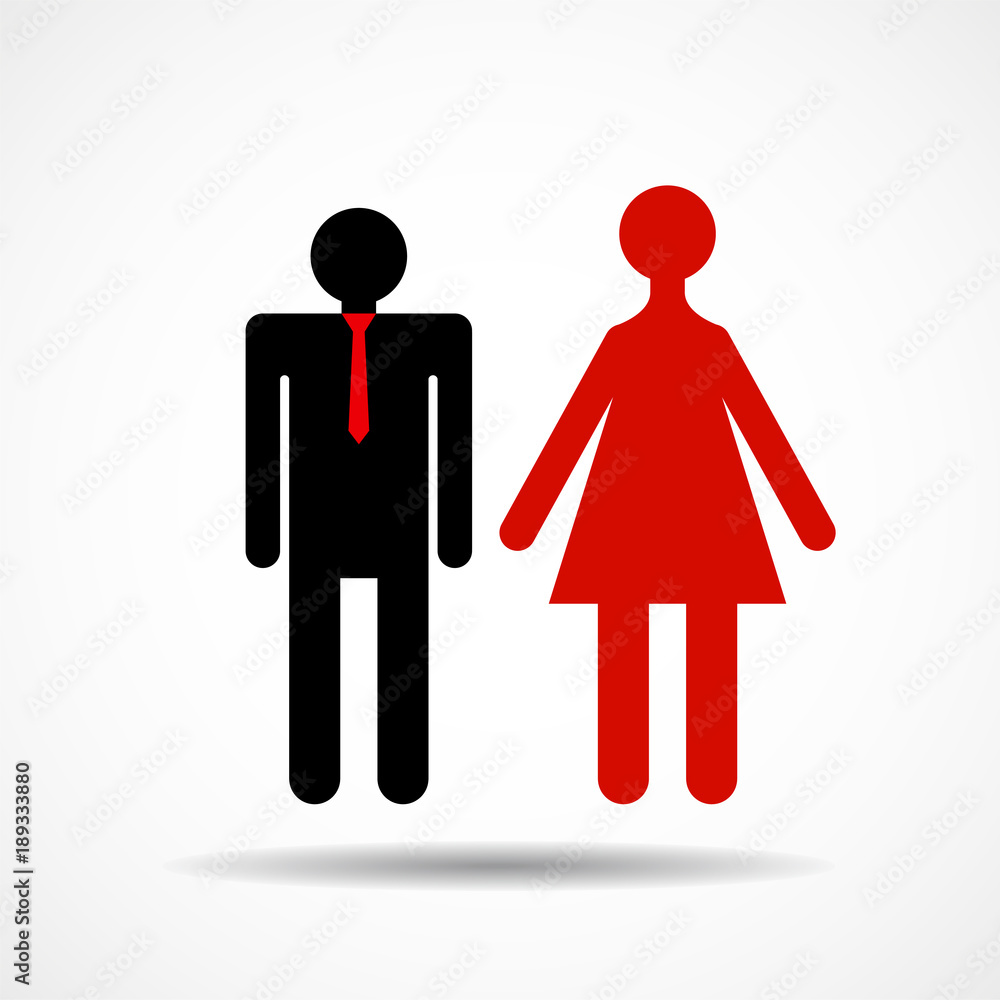 Man and woman sign. Flat design. Vector illustration. Eps 10 Man and woman sign. Flat design. Vector illustration. Eps 10