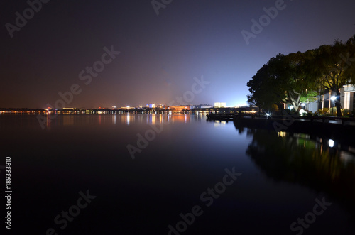 Night view of Hangzhou West Lake