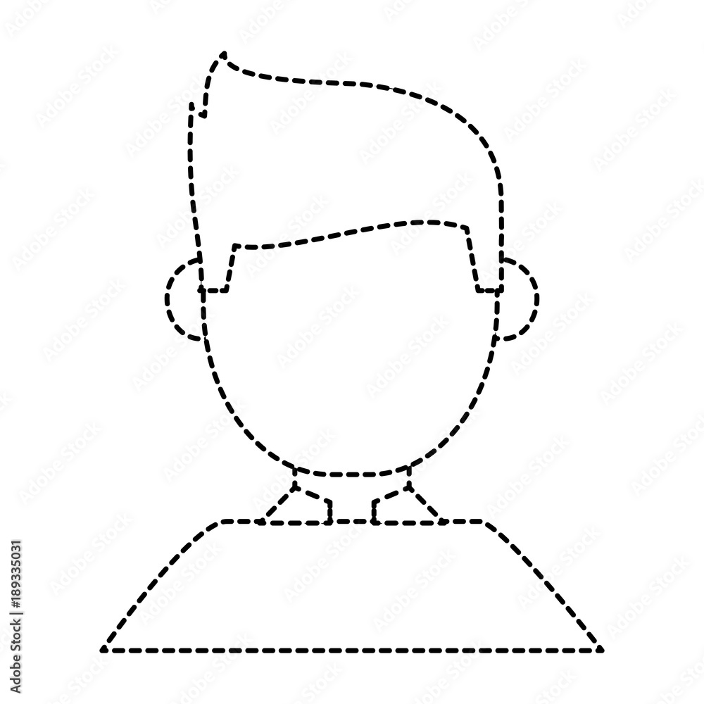 Man faceless cartoon icon vector illustration graphic design Man faceless cartoon icon vector illustration graphic design