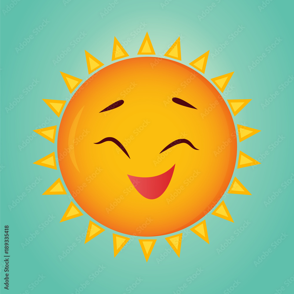 Illustration of the funny sun.