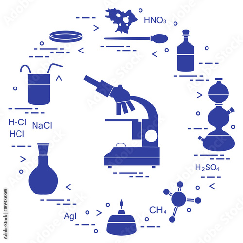 Chemistry scientific, education elements.
