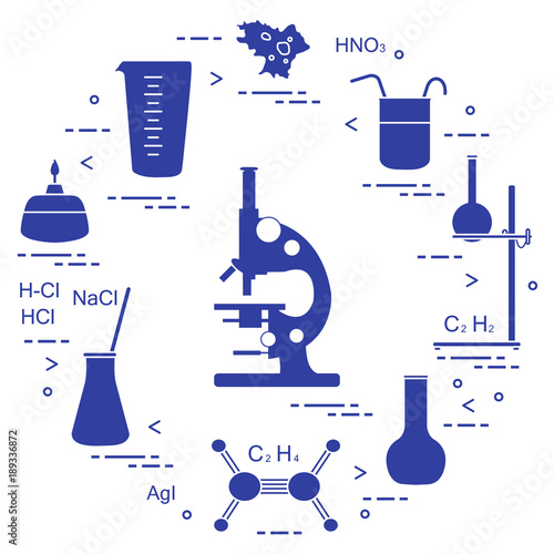 Chemistry scientific, education elements.