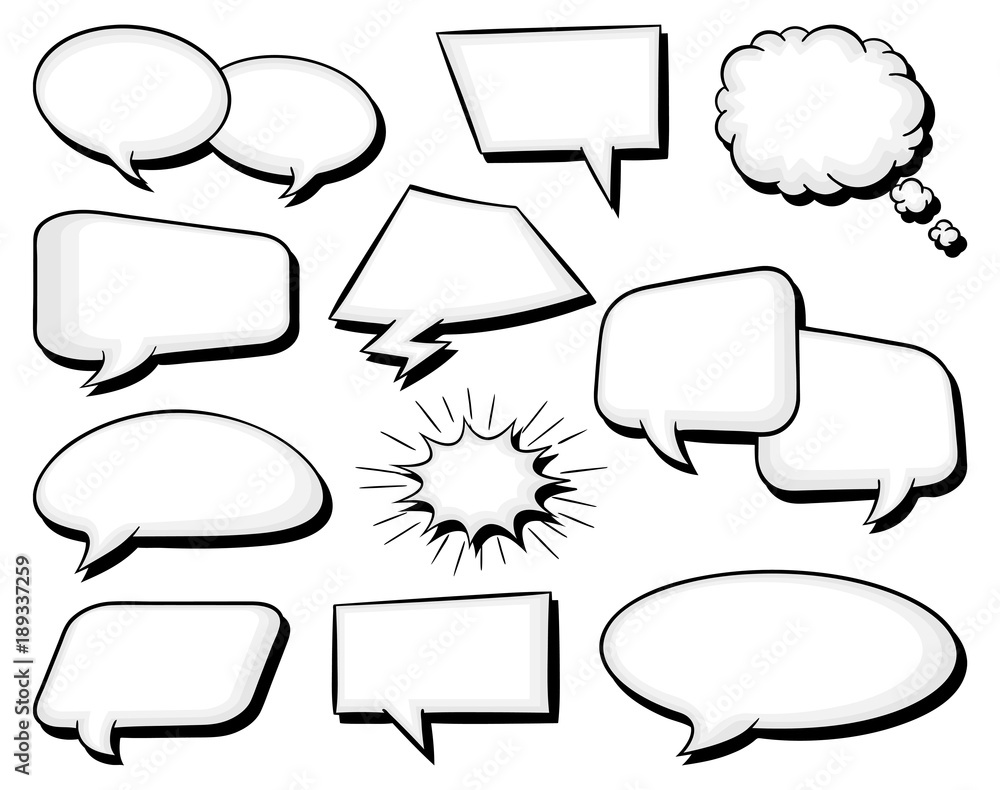 Fototapeta premium Sammlung von Comic Sprechblasen 