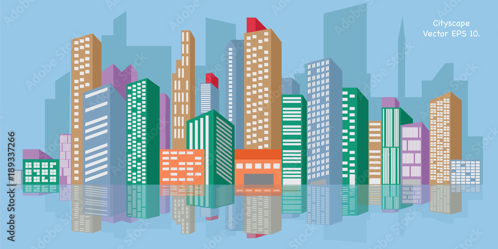 Cityscape, Vector Illustration EPS 10. Cityscape, Vector Illustration EPS 10.