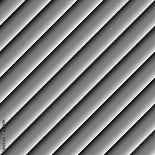 Abstract silver metallic shutters illustration with diagonal lines.